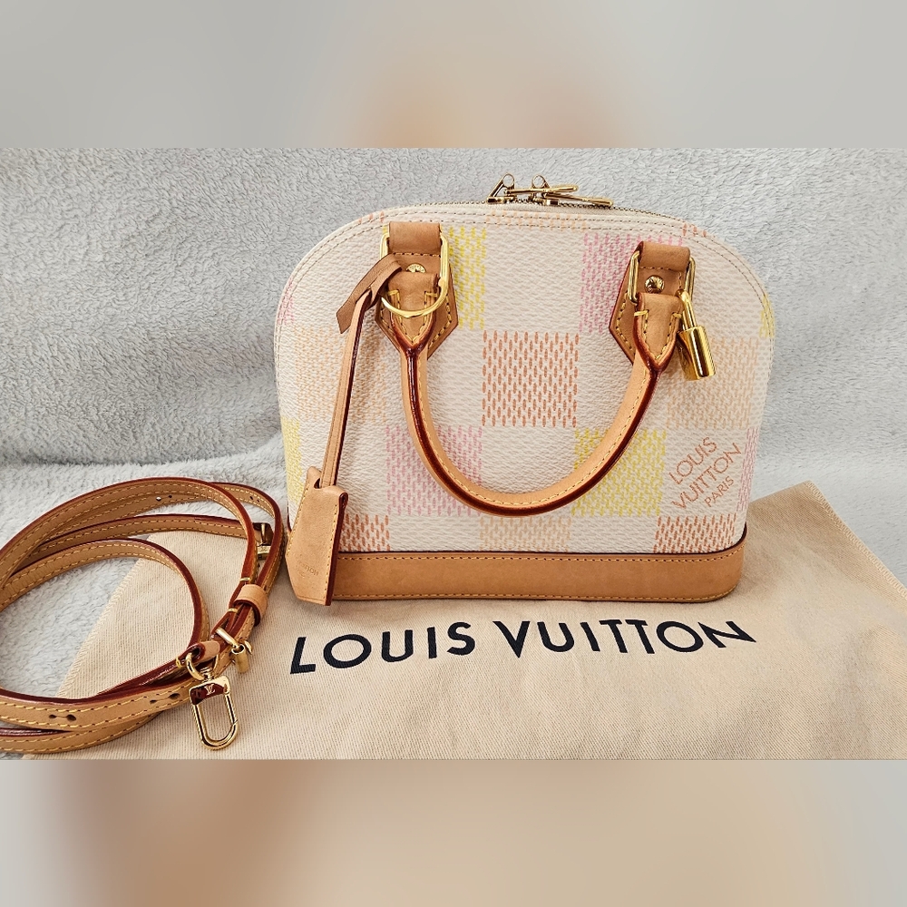*Sold* Louis Vuitton Damierlicious Rose Peach Alma BB